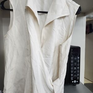 Sleeveless Cream Blouse